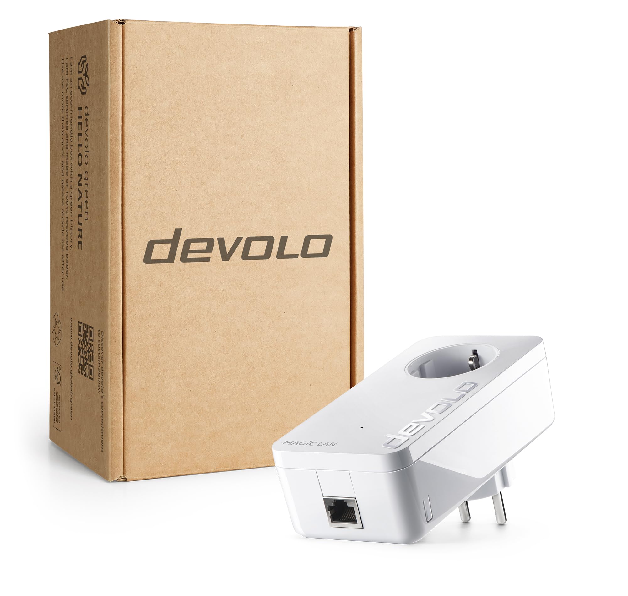 devolo Magic 1 LAN Erweiterungsadapter, LAN Powerline Adapter, bis zu 1.200 Mbit/s, 1x Gigabit LAN Anschluss